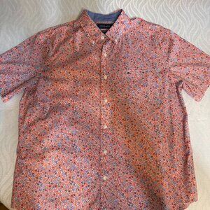Crown And Ivy Shirt Men's Sz L Multi Color Floral Classic Fit Island Zone